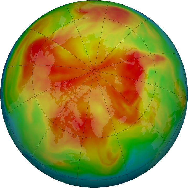 Arctic ozone map for 14 March 2023
